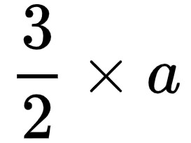 \frac{3}{2}\times a