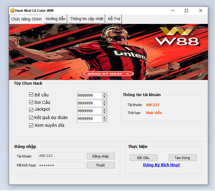Hack Mod Tool Cá Cược W88 Thành Công 100%