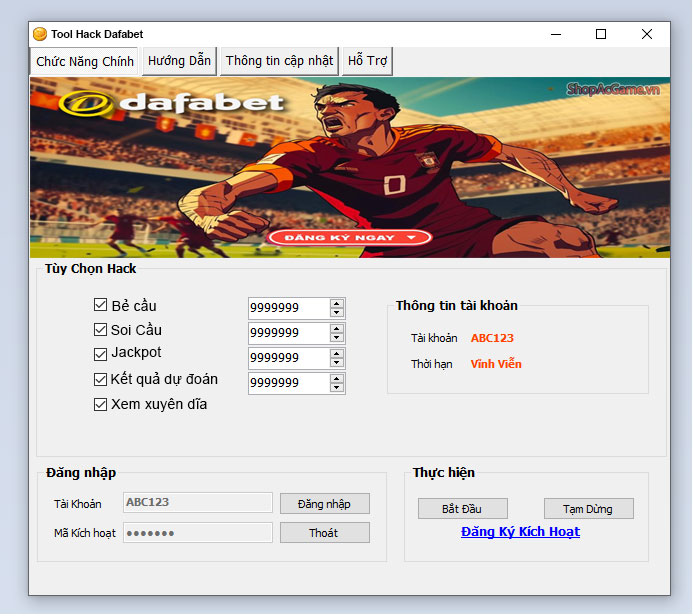 Hack Mod Tool Dafabet Thành Công 100%