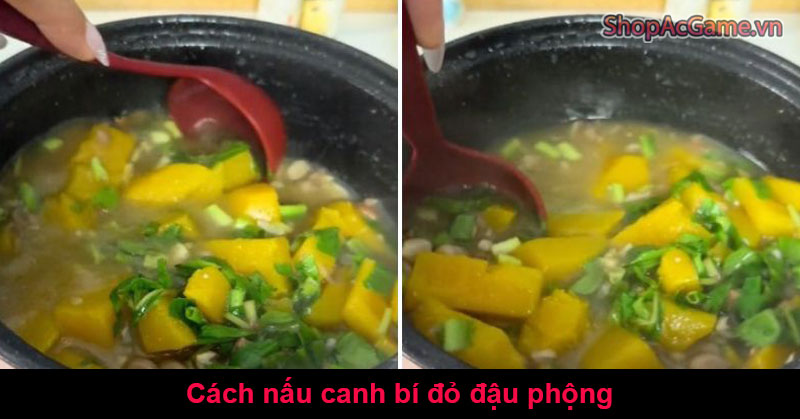 Cách nấu Canh bí đỏ đậu phộng