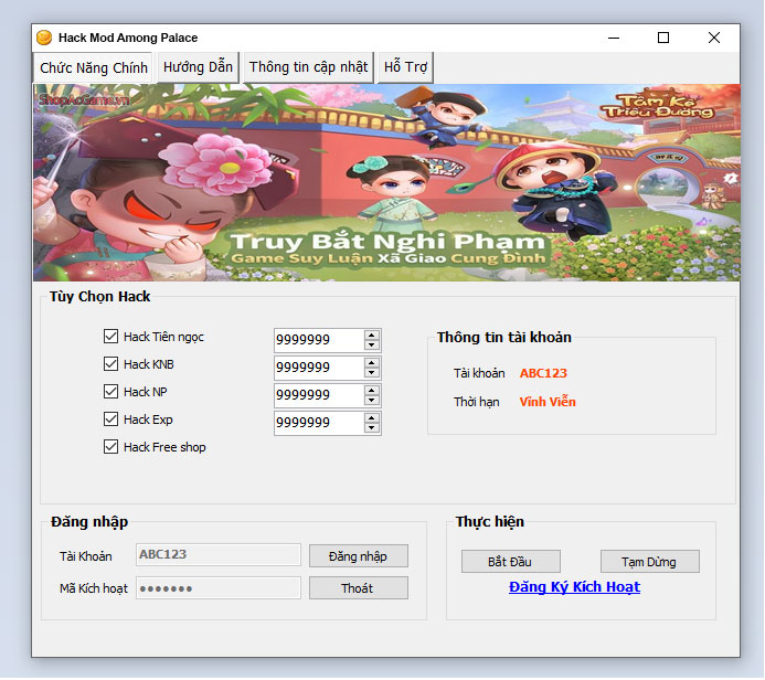 Hack Mod Among Palace Thành Công 100%