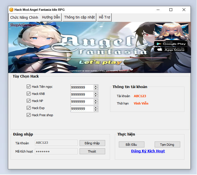 Hack Mod Angel Fantasia Idle RPG