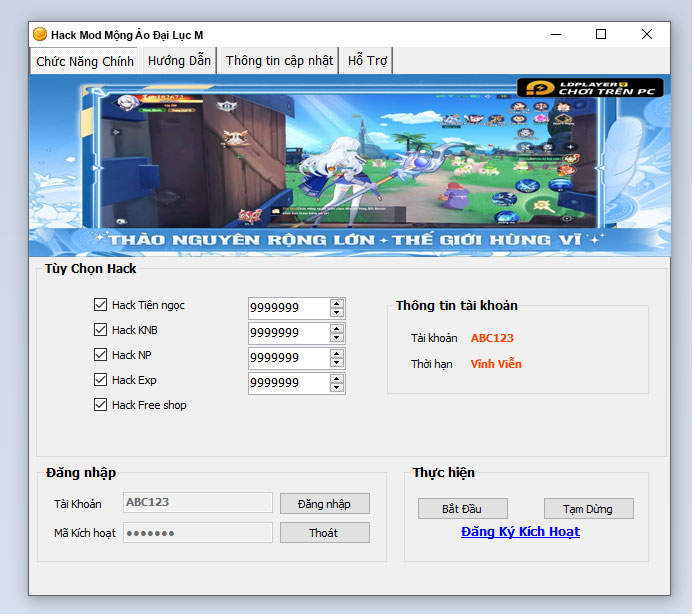 Hack Mod Mộng Ảo Đại Lục M