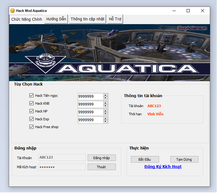 Hack Mod Aquatica Thành Công 100%