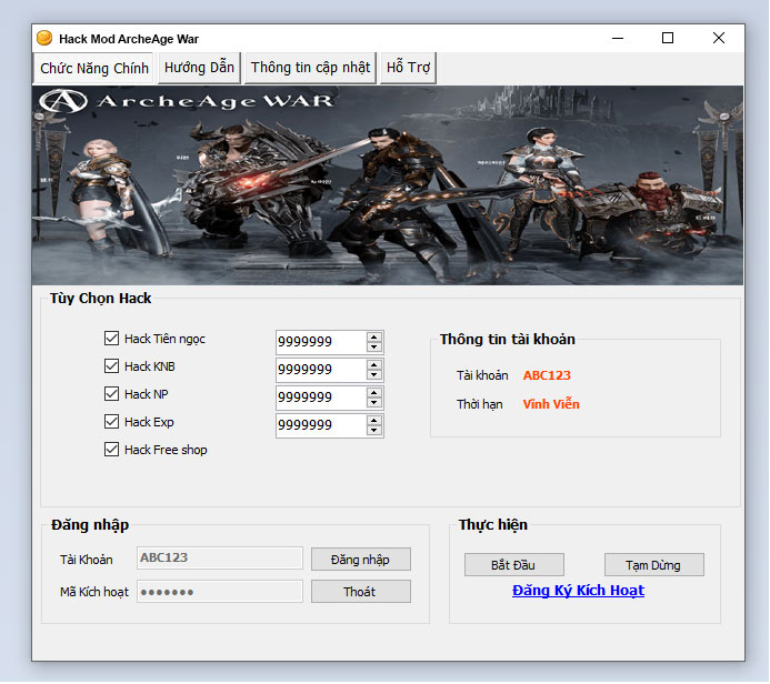 Hack Mod ArcheAge War Thành Công 100%