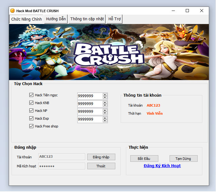 Hack Mod BATTLE CRUSH Thành Công 100%