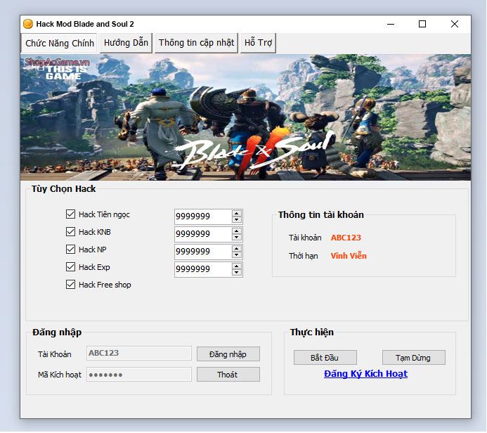 Hack Mod Blade and Soul 2