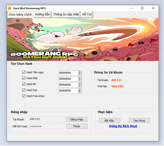 Hack Mod Boomerang RPG Thành Công 100%