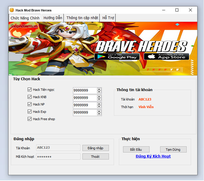 Hack Mod Brave Heroes Thành Công 100%