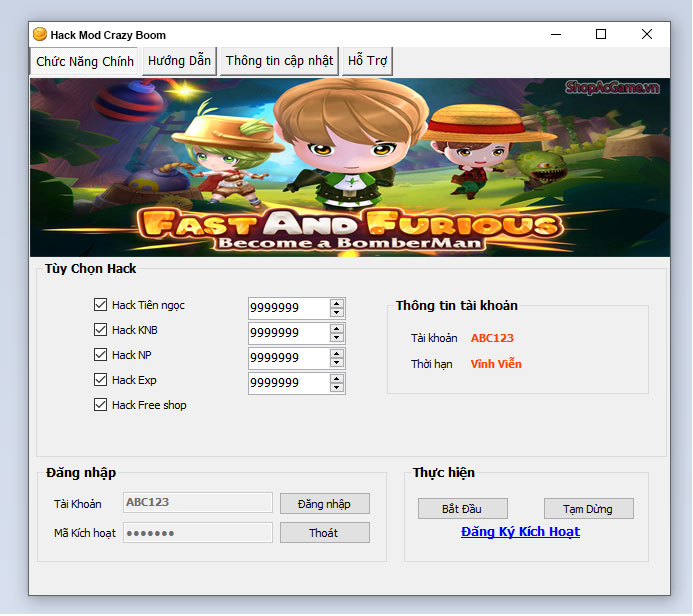Hack Mod Crazy Boom Thành Công 100%
