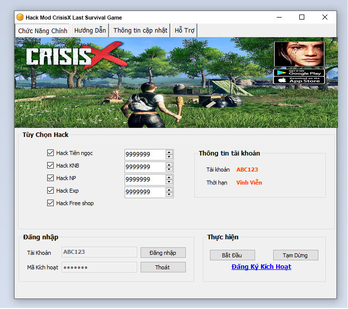 Hack Mod CrisisX Last Survival Game