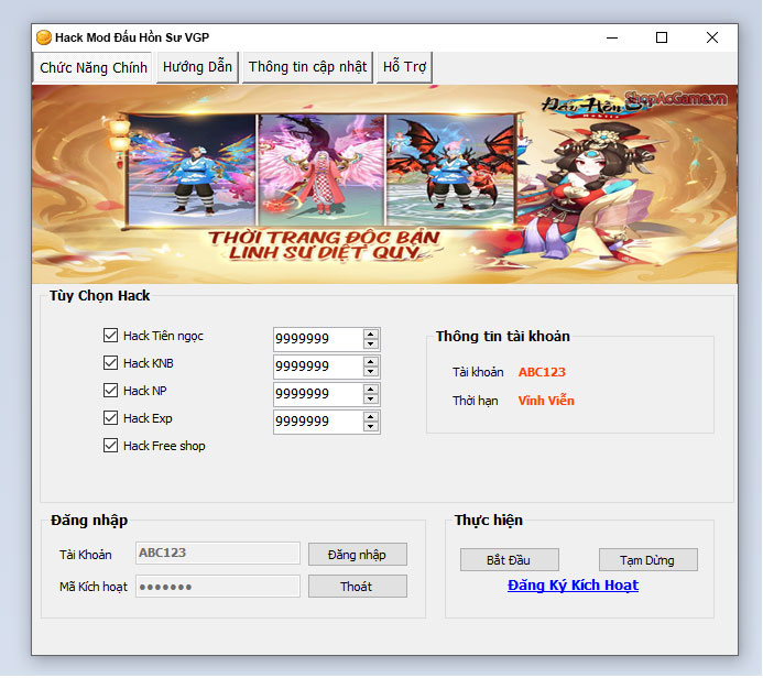 Hack Mod Đấu Hồn Sư VGP