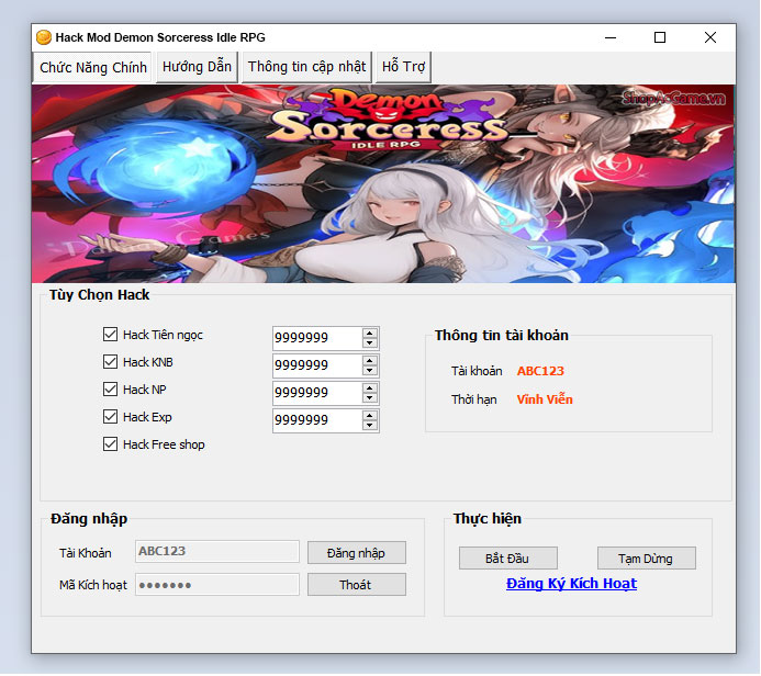 Hack Mod Demon Sorceress Idle RPG