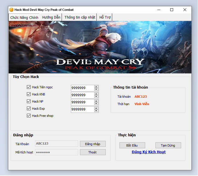 Hack Mod Devil May Cry Peak of Combat