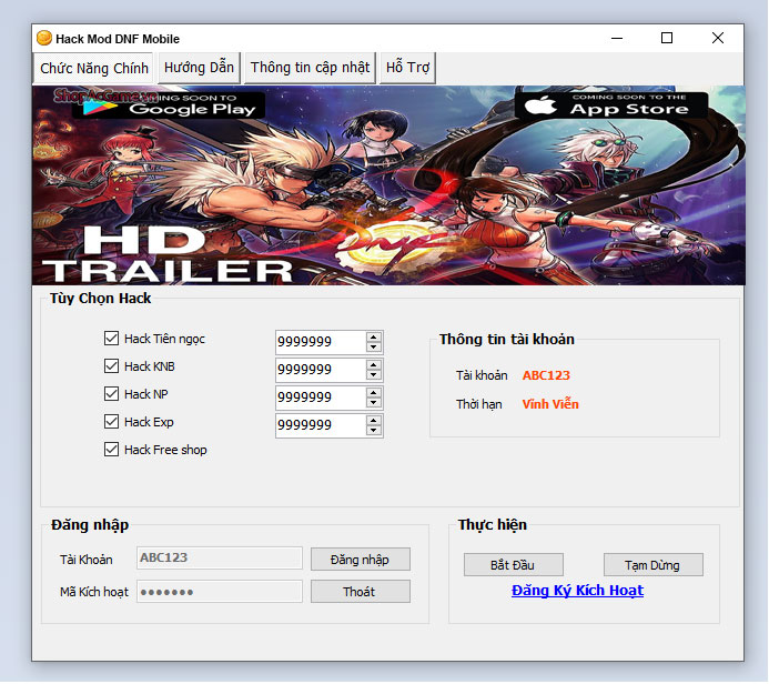 Hack Mod DNF Mobile Thành Công 100%