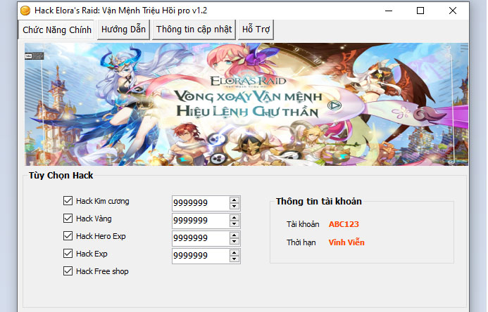 Hack Mod Elora's Raid: Vận Mệnh Triệu Hồi - Thành công 100%