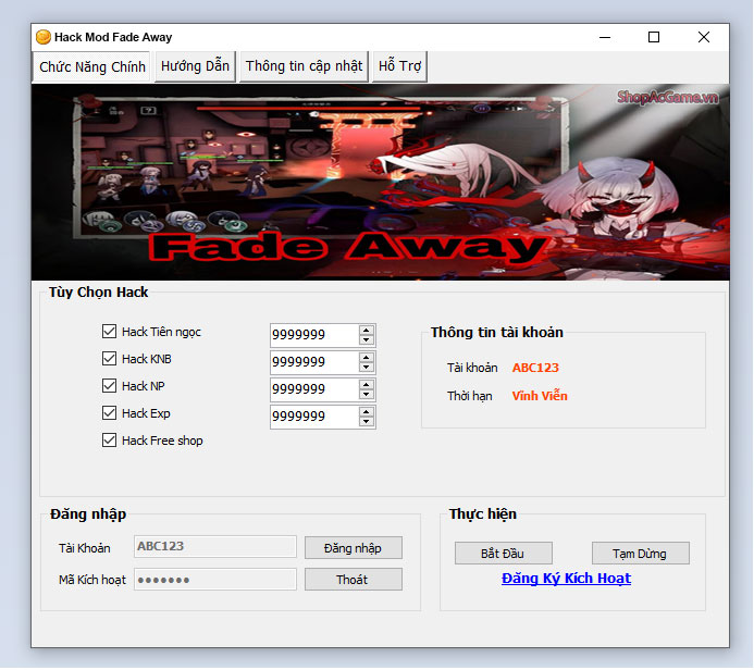 Hack Mod Fade Away Thành Công 100%