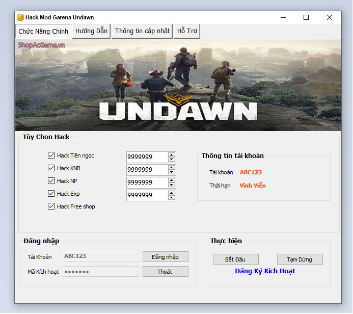 Hack Mod Garena Undawn