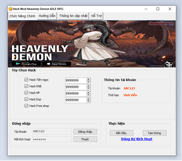 Hack Mod Heavenly Demon IDLE RPG