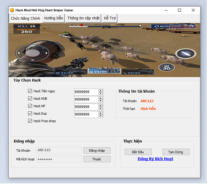 Hack Mod Heli Hog Hunt Sniper Game