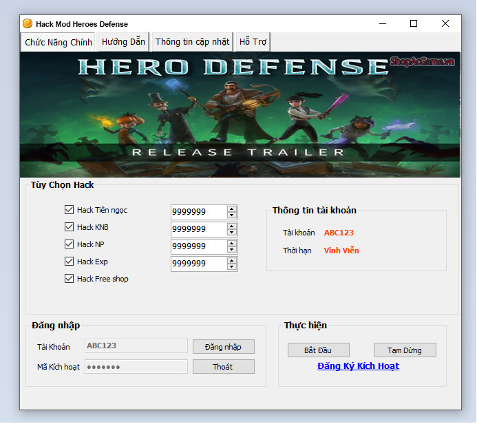 Hack Mod Heroes Defense