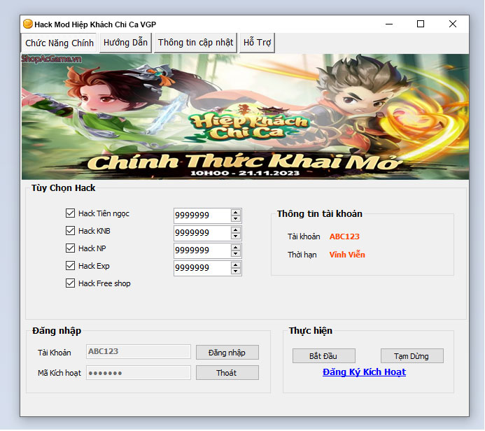 Hack Mod Hiệp Khách Chi Ca VGP