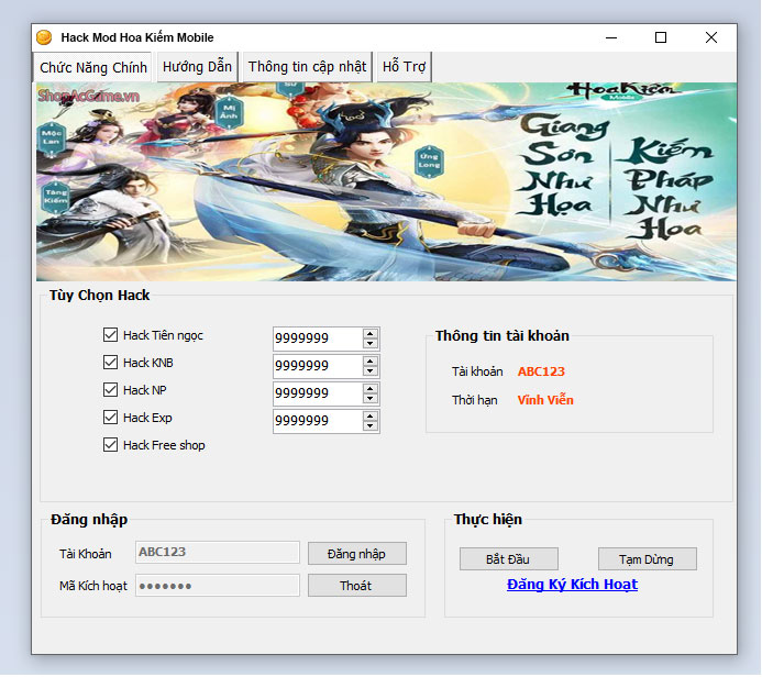 Hack Mod Hoa Kiếm Mobile