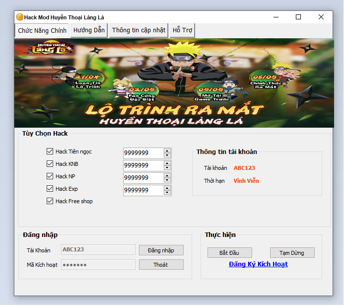 Hack Mod Huyền Thoại Làng Lá