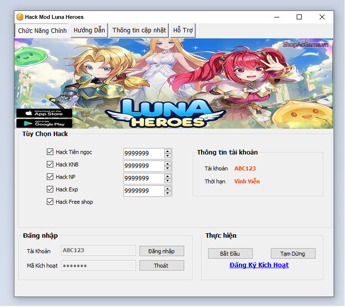 Hack Mod Luna Heroes