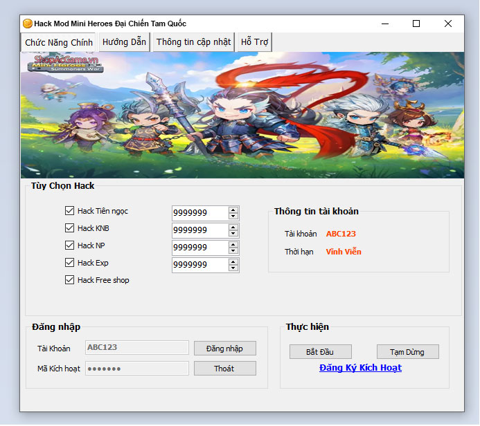 Hack Mod Mini Heroes Đại Chiến Tam Quốc