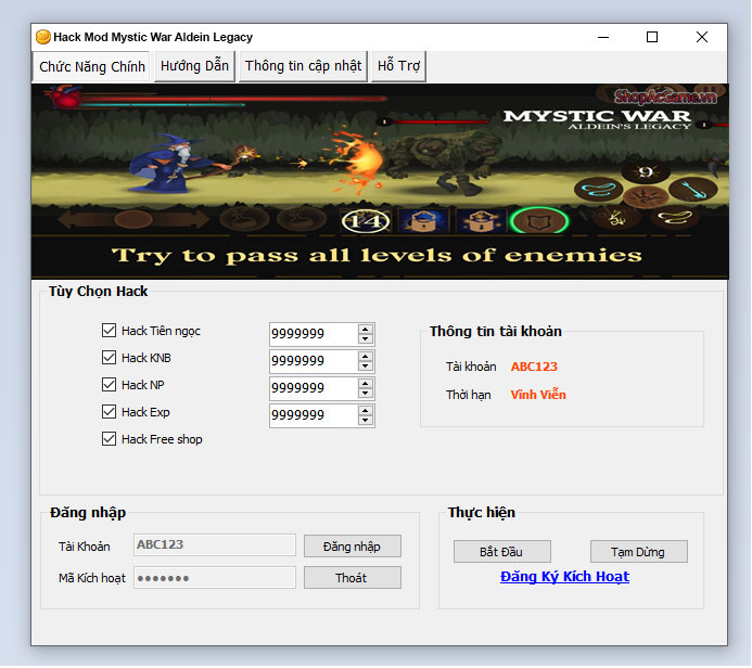 Hack Mod Mystic War Aldein Legacy