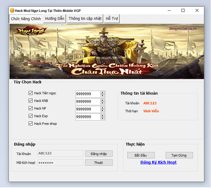 Hack Mod Ngự Long Tại Thiên Mobile VGP