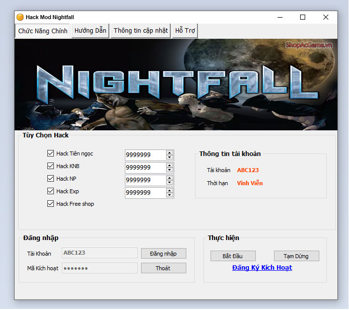 Hack Mod Nightfall Thành Công 100%