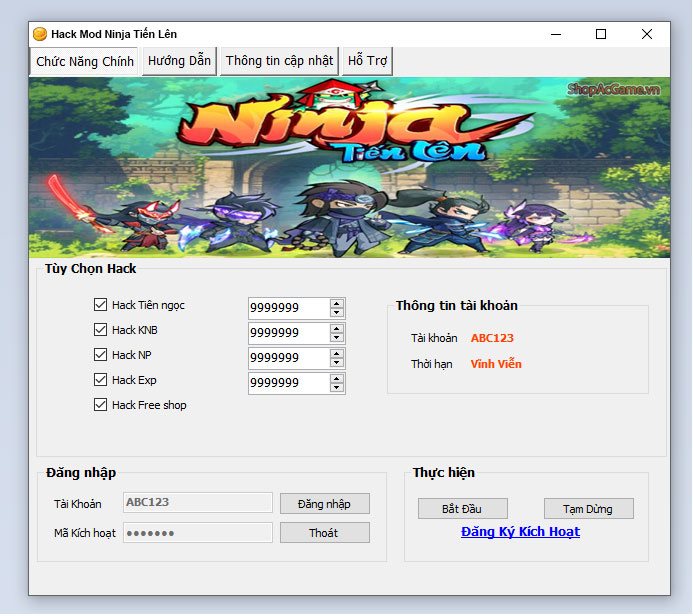 Hack Mod Ninja Tiến Lên