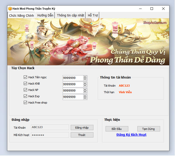 Hack Mod Phong Thần Truyền Kỳ