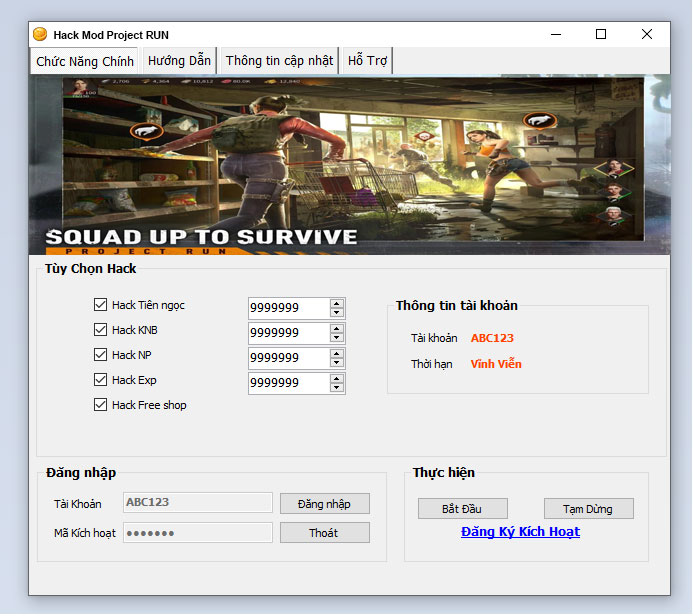 Hack Mod Project RUN Thành Công 100%