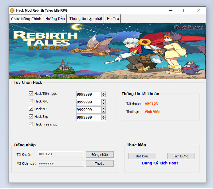 Hack Mod Rebirth Tales Idle RPG