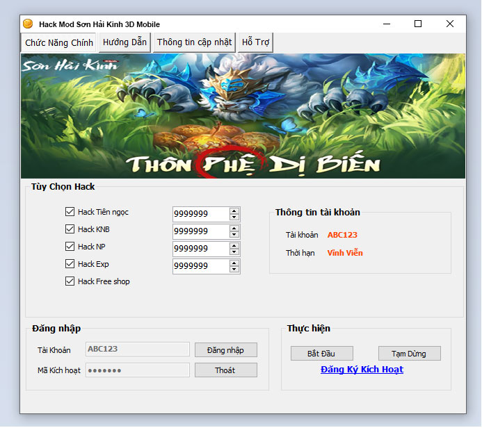 Hack Mod Sơn Hải Kinh 3D Mobile