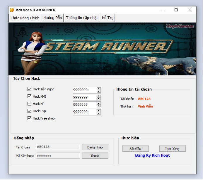 Hack Mod STEAM RUNNER