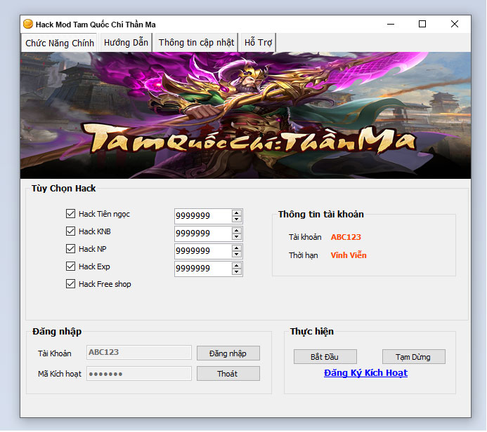 Hack Mod Tam Quốc Chí Thần Ma