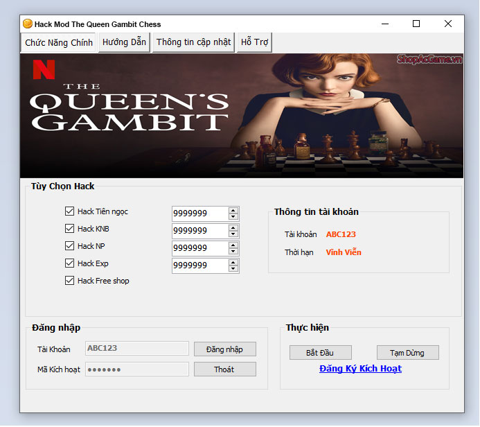 Hack Mod The Queen Gambit Chess