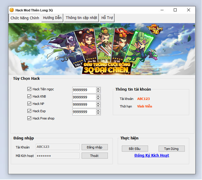 Hack Mod Thiên Long 3Q Thành Công 100%