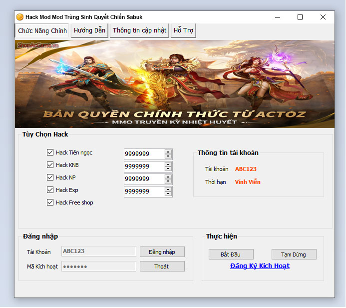 Hack Mod Trùng Sinh Quyết Chiến Sabuk