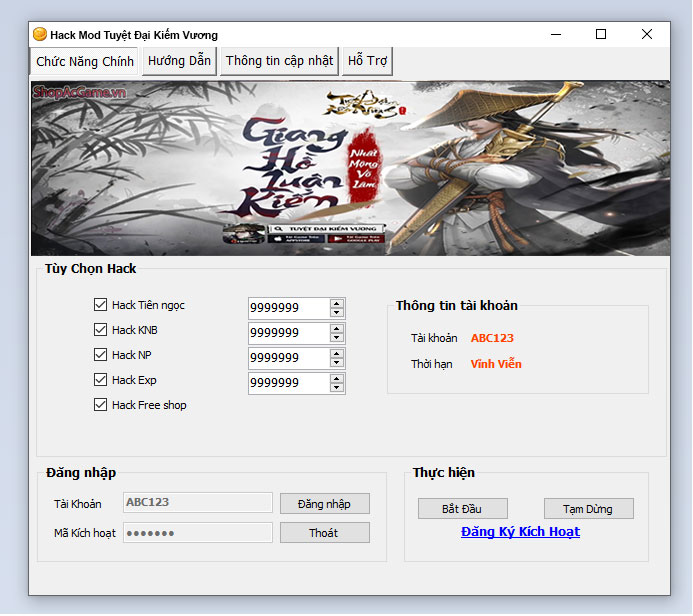 Hack Mod Tuyệt Đại Kiếm Vương