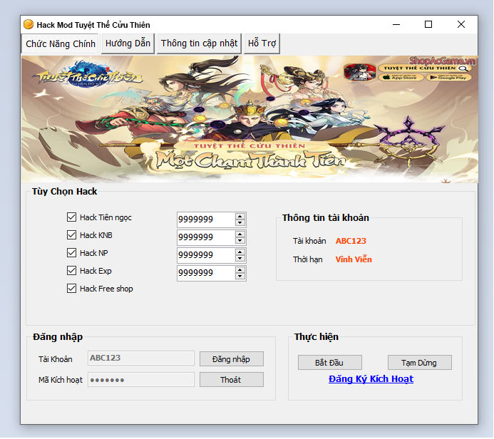 Hack Mod Tuyệt Thế Cửu Thiên