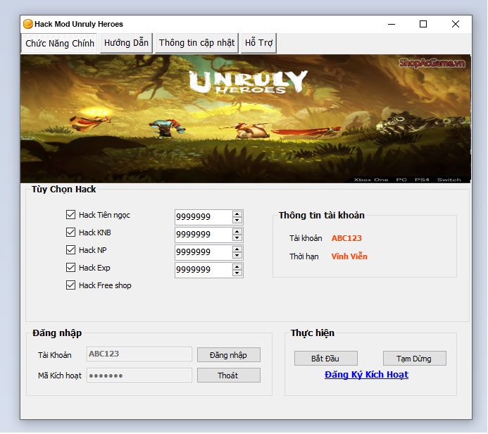 Hack Mod Unruly Heroes