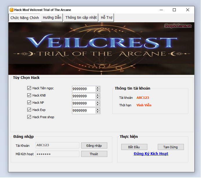 Hack Mod Veilcrest Trial of The Arcane