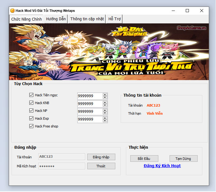 Hack Mod Võ Đài Tối Thượng Wetaps