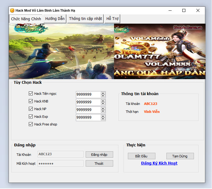 Hack Mod Võ Lâm Binh Lâm Thành Hạ