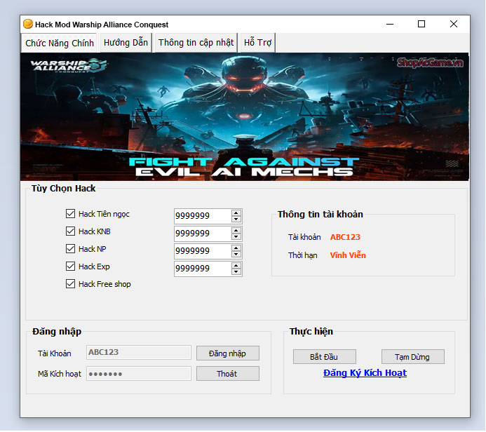 Hack Mod Warship Alliance Conquest